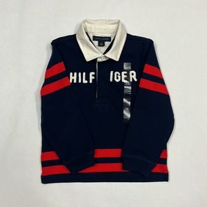 NWT long sleeve striped polo